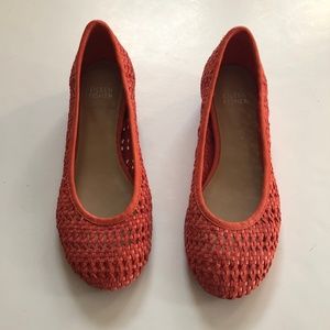 Eileen Fisher | Woven Leather Flats Size 7